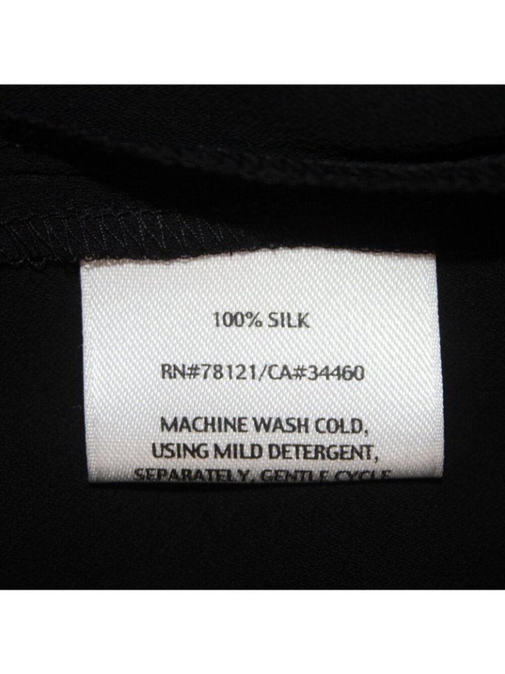 Eileen Fisher Top $138 Sz 2X Black Rounded Shell 100% Silk Top - Picture 9 of 11